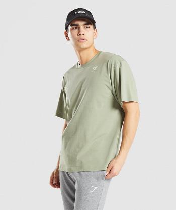 Gymshark Essential Oversized T Shirts Herr Ljusgröna | SE 3867UZG